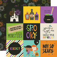 Simple Stories - Say Cheese Halloween Collection - 12 x 12 Double Sided Paper - 4 x 4 Elements