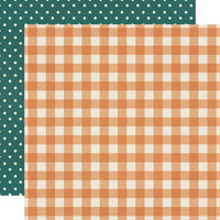 Simple Stories - Fall Farmhouse Collection - 12 x 12 Double Sided Paper - Pumpkin Spice