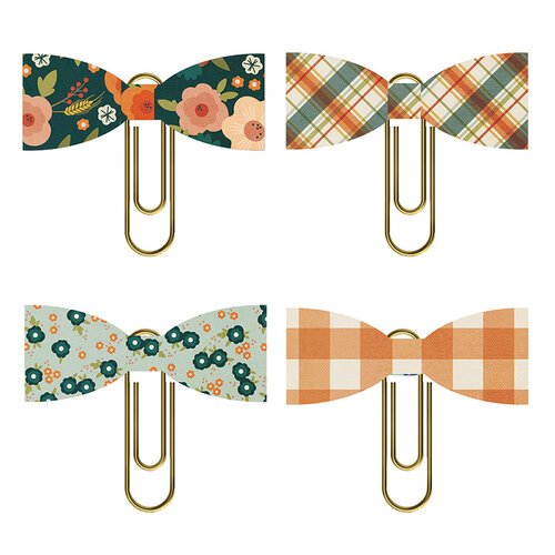Simple Stories - Fall Farmhouse Collection - Bow Clips