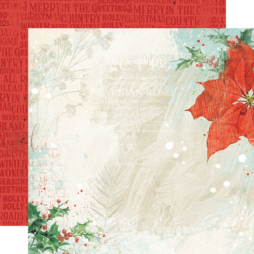 Simple Stories - Country Christmas Collection - 12 x 12 Double Sided Paper - Glad Tidings