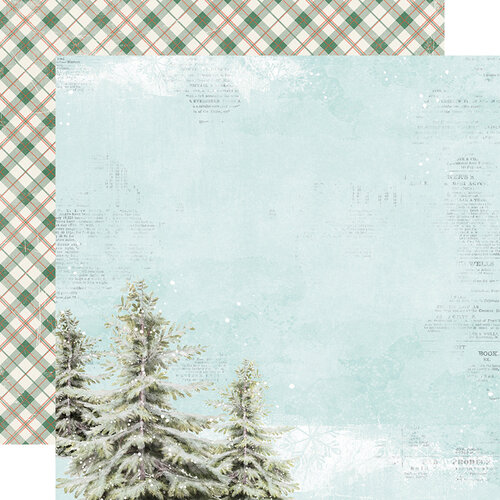 Simple Stories - Country Christmas Collection - 12 x 12 Double Sided Paper - O Christmas Tree