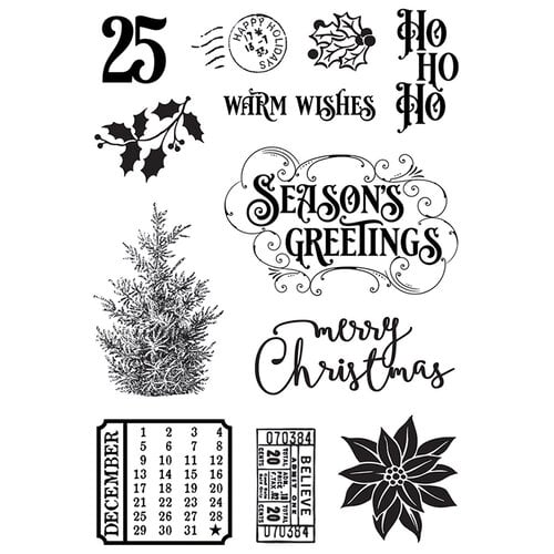 Simple Stories - Country Christmas Collection - Clear Photopolymer Stamps