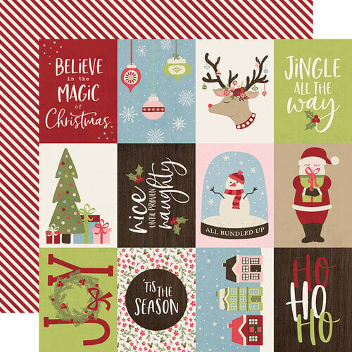 Simple Stories - Christmas - Holly Jolly Collection - 12 x 12 Double Sided Paper - 3 x 4 Elements
