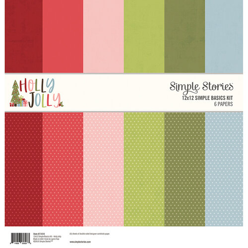 Simple Stories - Christmas - Holly Jolly Collection - 12 x 12 Simple Basics Kit