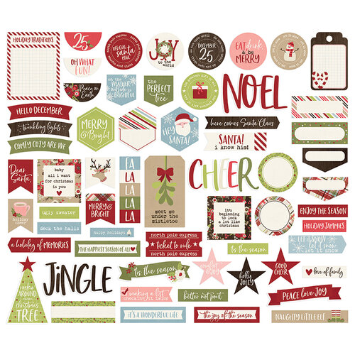 Simple Stories - Holly Jolly Collection - Christmas - Journal Bits and Pieces