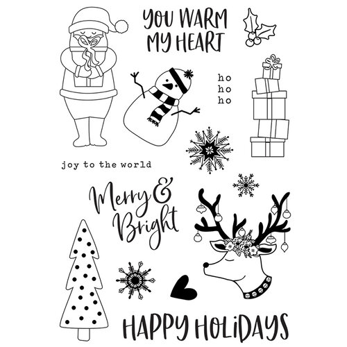 Simple Stories - Christmas - Holly Jolly Collection - Clear Photopolymer Stamps