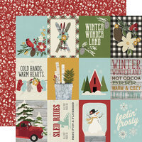 Simple Stories - Winter Farmhouse Collection - 12 x 12 Double Sided Paper - 3 x 4 Elements