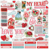 Simple Stories - Simple Vintage My Valentine Collection - 12 x 12 Cardstock Combo Sticker