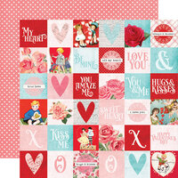 Simple Stories - Simple Vintage My Valentine Collection - 12 x 12 Double Sided Paper - 2x2 Elements