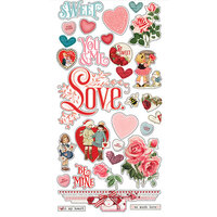 Simple Stories - Simple Vintage My Valentine Collection - 6 x 12 Chipboard Stickers