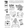 Simple Stories - Hey Crafty Girl Collection - Clear Photopolymer Stamps