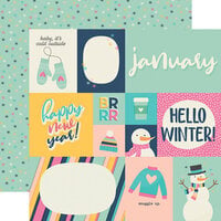 Simple Stories - Best Year Ever Collection - 12 x 12 Double Sided Paper - January