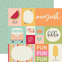 Simple Stories - Best Year Ever Collection - 12 x 12 Double Sided Paper - August