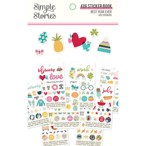 Simple Stories - Best Year Ever Collection - 4 x 6 Sticker Book