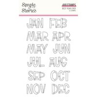 Simple Stories - Best Year Ever Collection - Clear Photopolymer Stamps