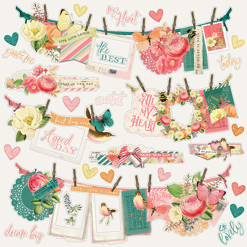 Simple Stories - Simple Vintage Garden District Collection - 12 x 12 Cardstock Stickers - Banner