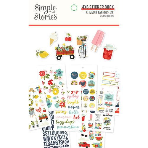 Simple Stories - Summer Farmhouse Collection - 4 x 6 Sticker Book