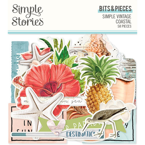 Simple Stories - Simple Vintage Coastal Collection - Ephemera - Bits and Pieces