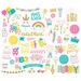 Simple Stories - Magical Birthday Collection - Ephemera - Bits and Pieces with Foil Accents