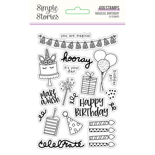 Simple Stories - Magical Birthday Collection - Clear Photopolymer Stamps