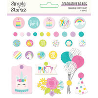 Simple Stories - Magical Birthday Collection - Decorative Brads