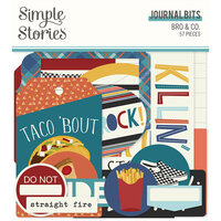 Simple Stories - Bro & Co Collection - Ephemera - Journal Bits