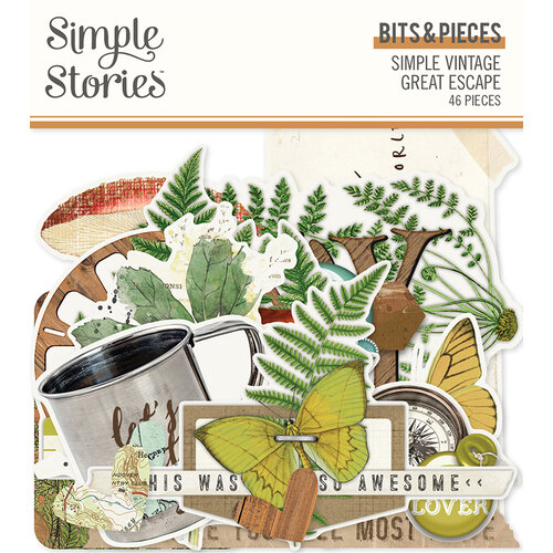 Simple Stories - Simple Vintage Great Escape Collection - Ephemera - Bits and Pieces
