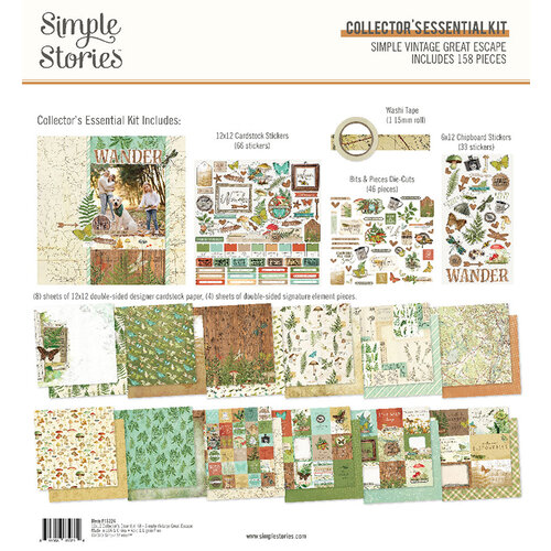 Simple Stories - Simple Vintage Great Escape Collection - 12 x 12 Collector's Essential Kit