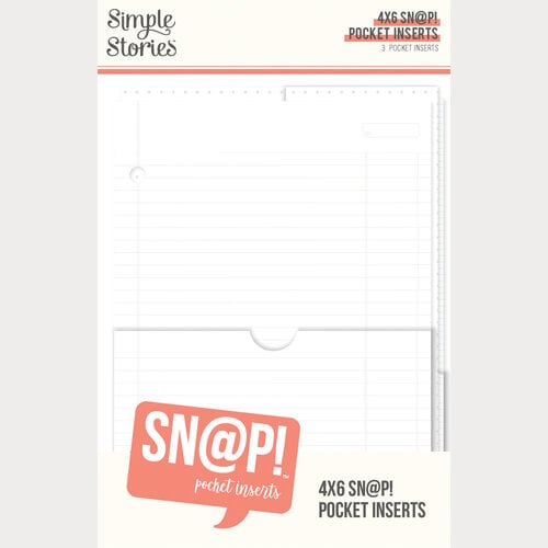 Simple Stories - SNAP Studio Collection - 4 x 6 - Pocket Binder Inserts Simple Stories - SNAP Studio Collection - 4 x 6 - Pocket Binder Inserts