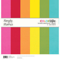 Simple Stories - Color Vibe Collection - 12 x 12 Textured Cardstock Kit - Brights