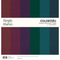 Simple Stories - Color Vibe Collection - 12 x 12 Textured Cardstock Kit - Darks