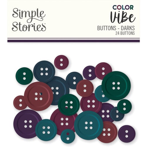 Simple Stories - Color Vibe Collection - Buttons - Darks