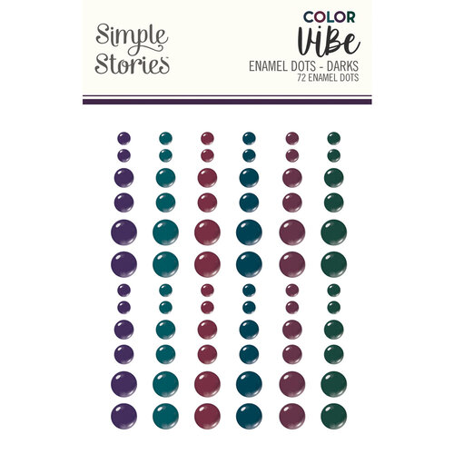 Simple Stories - Color Vibe Collection - Enamel Dots - Darks