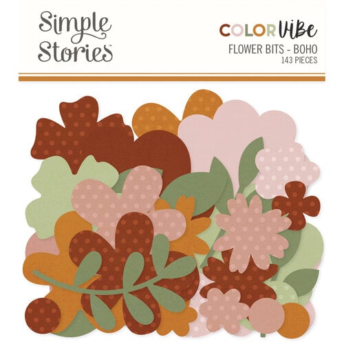 Simple Stories - Color Vibe Collection - Flowers Bits and Pieces - Boho