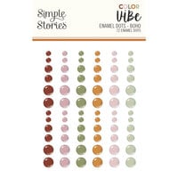 Simple Stories - Color Vibe Collection - Enamel Dots - Boho