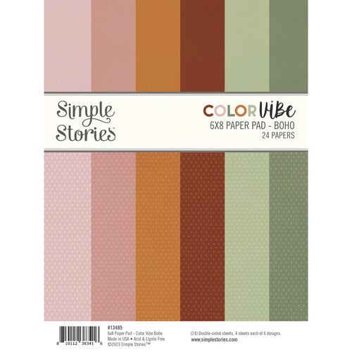 Simple Stories - Color Vibe Collection - 6 x 8 Paper Pad - Boho