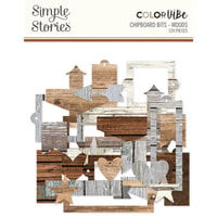 Simple Stories - Color Vibe Collection - Bits and Pieces - Chipboard Woods