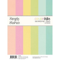 Simple Stories - Color Vibe Collection - 6 x 8 Paper Pad - Lights