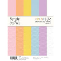 Simple Stories - Color Vibe Collection - 6 x 8 Paper Pad - Spring