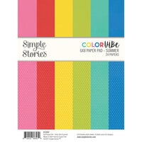 Simple Stories - Color Vibe Collection - 6 x 8 Paper Pad - Summer