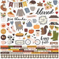 Simple Stories - Cozy Days Collection - 12 x 12 Cardstock Stickers