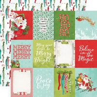 Simple Stories - Simple Vintage North Pole Collection - 12 x 12 Double Sided Paper - 3 x 4 Elements