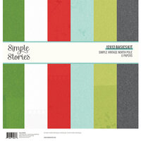 Simple Stories - Simple Vintage North Pole Collection - 12 x 12 Simple Basics Kit
