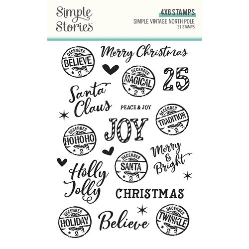 Simple Stories - Simple Vintage North Pole Collection - Clear Photopolymer Stamps