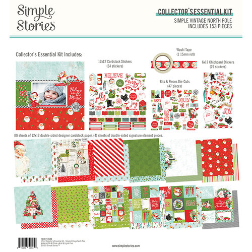 Simple Stories - Simple Vintage North Pole Collection - 12 x 12 Collector's Essential Kit