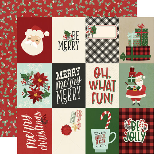 Simple Stories - Jingle All The Way Collection - 12 x 12 Double Sided Paper - 3 x 4 Elements