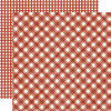 Simple Stories - Jingle All The Way Collection - 12 x 12 Double Sided Paper - Cranberry Plaid and Gingham