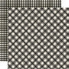 Simple Stories - Jingle All The Way Collection - 12 x 12 Double Sided Paper - Coal Plaid and Gingham