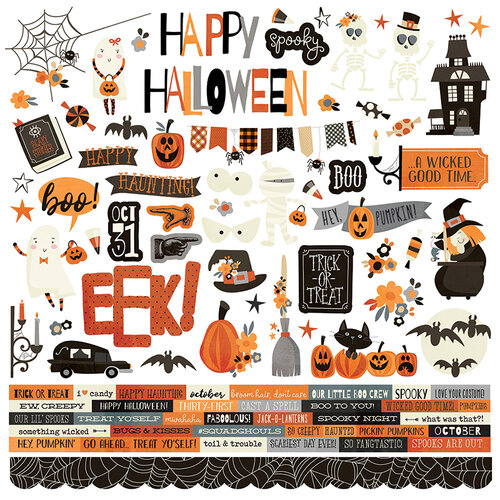 Simple Stories - Boo Crew Collection - 12 x 12 Cardstock Stickers