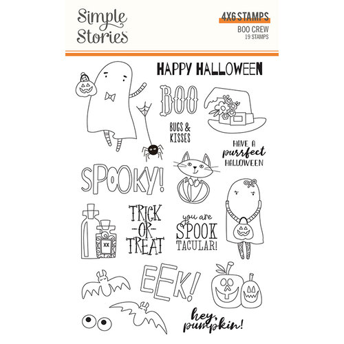Simple Stories - Boo Crew Collection - Clear Photopolymer Stamps